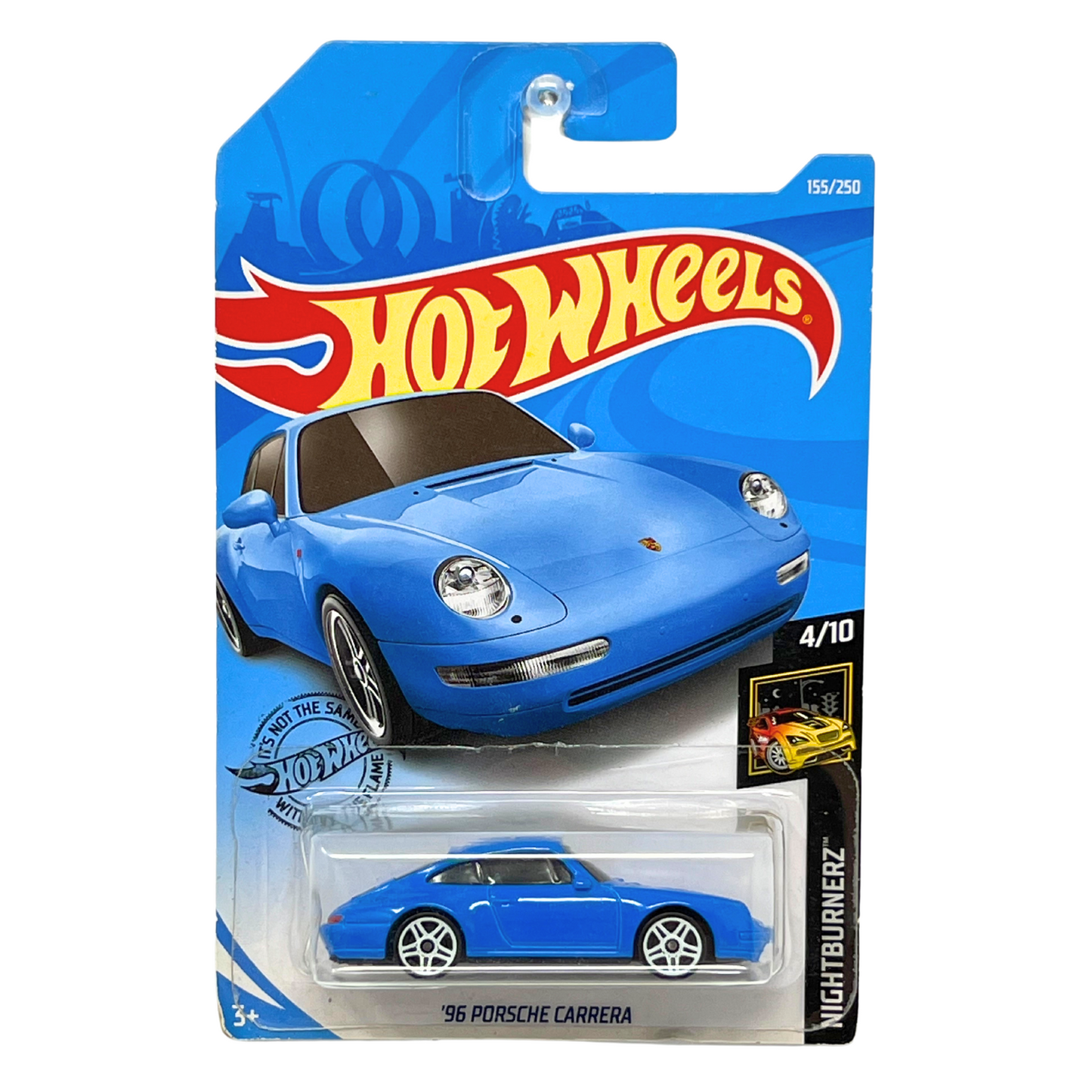 Hot Wheels Nightburnerz 1996 Porsche Carrera European Car 1:64 Diecast Blue