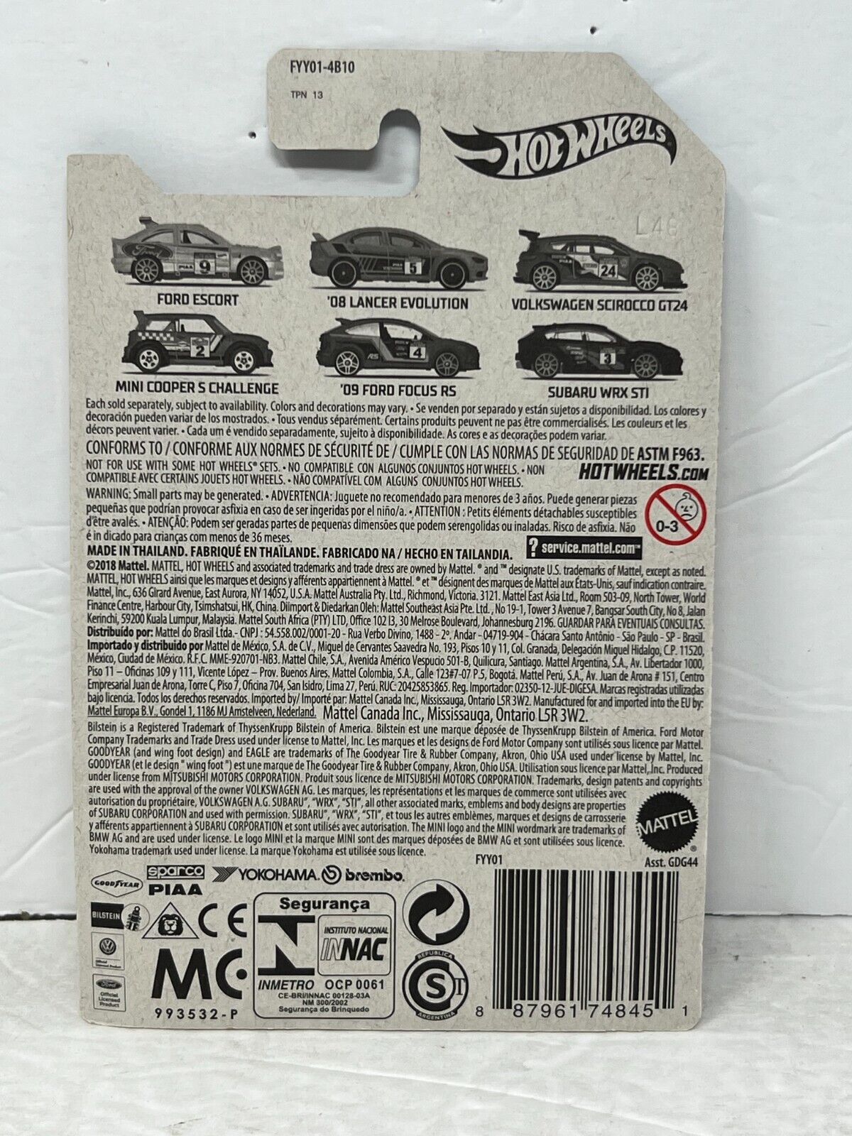 Hot Wheels Rally Sport Mini Cooper S Challenge European Car 1:64 Diecast V3