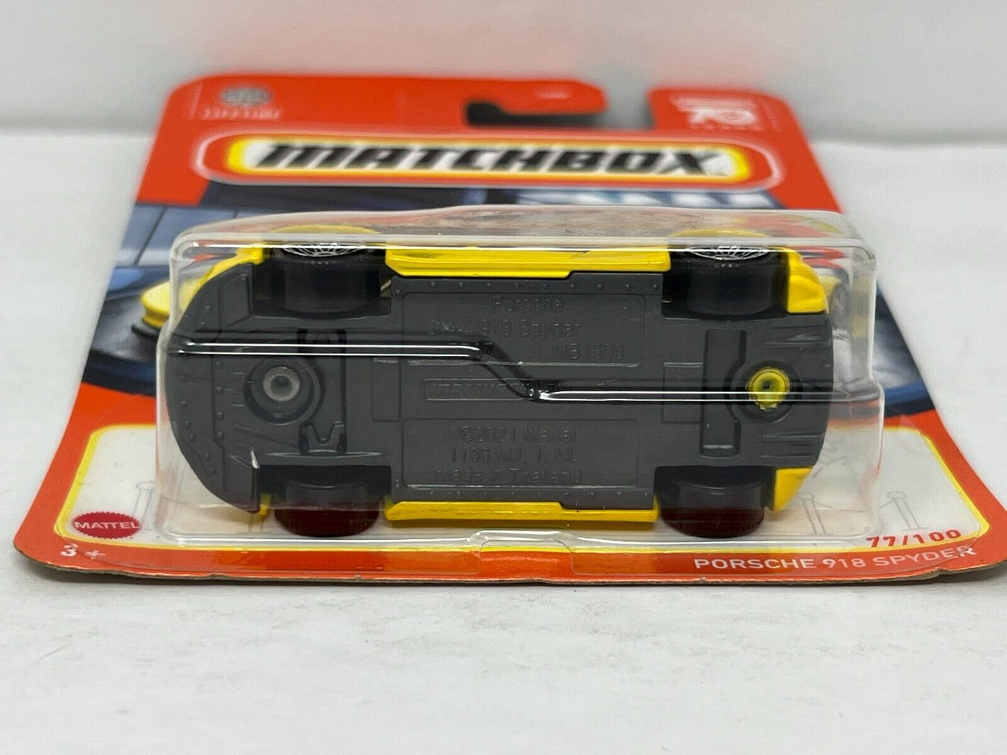 Matchbox Porsche 918 Spyder Yellow 1:64 Diecast