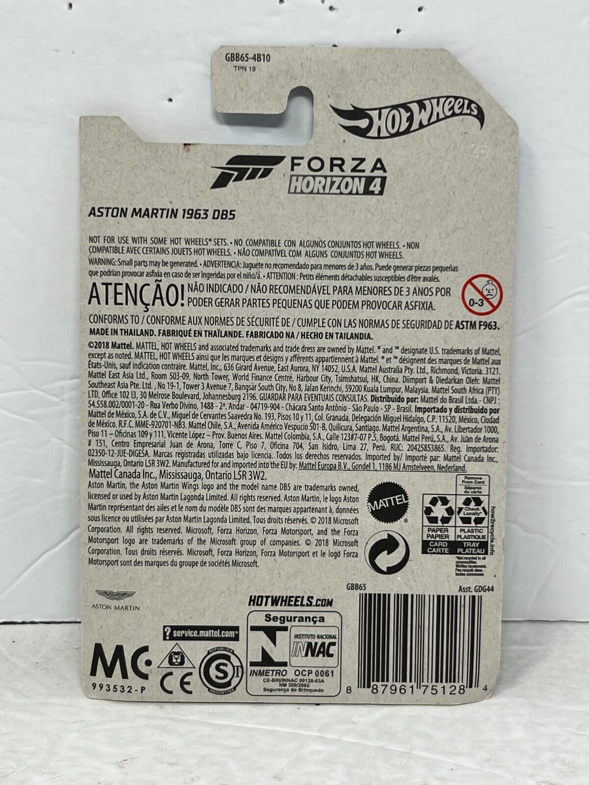 Hot Wheels Forza Horizon 4 Aston Martin 1963 DB5 European Car 1:64 Diecast