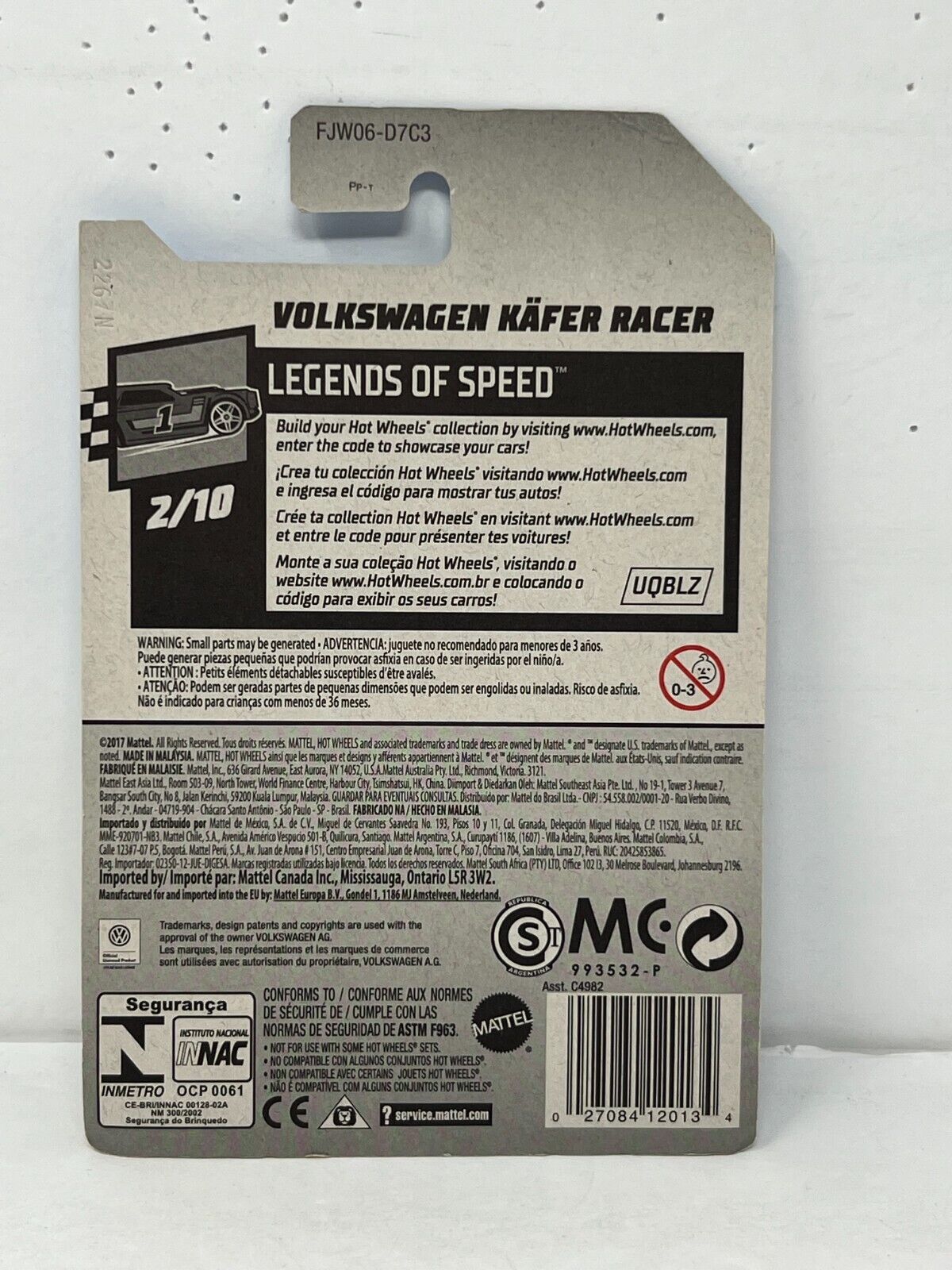 Hot Wheels Legends of Speed Volkswagen Kafer Racer European Car 1:64 Diecast