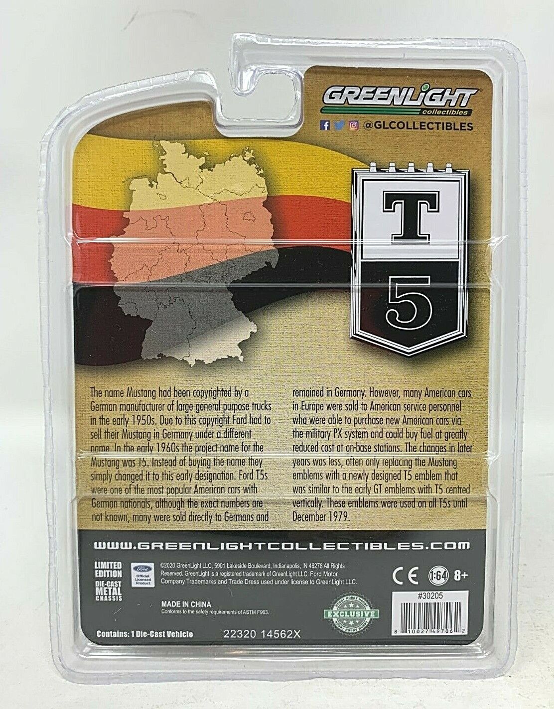 Greenlight 1979 Ford Cobra T5 Exclusive Hobby Ford T5 1:64 Diecast