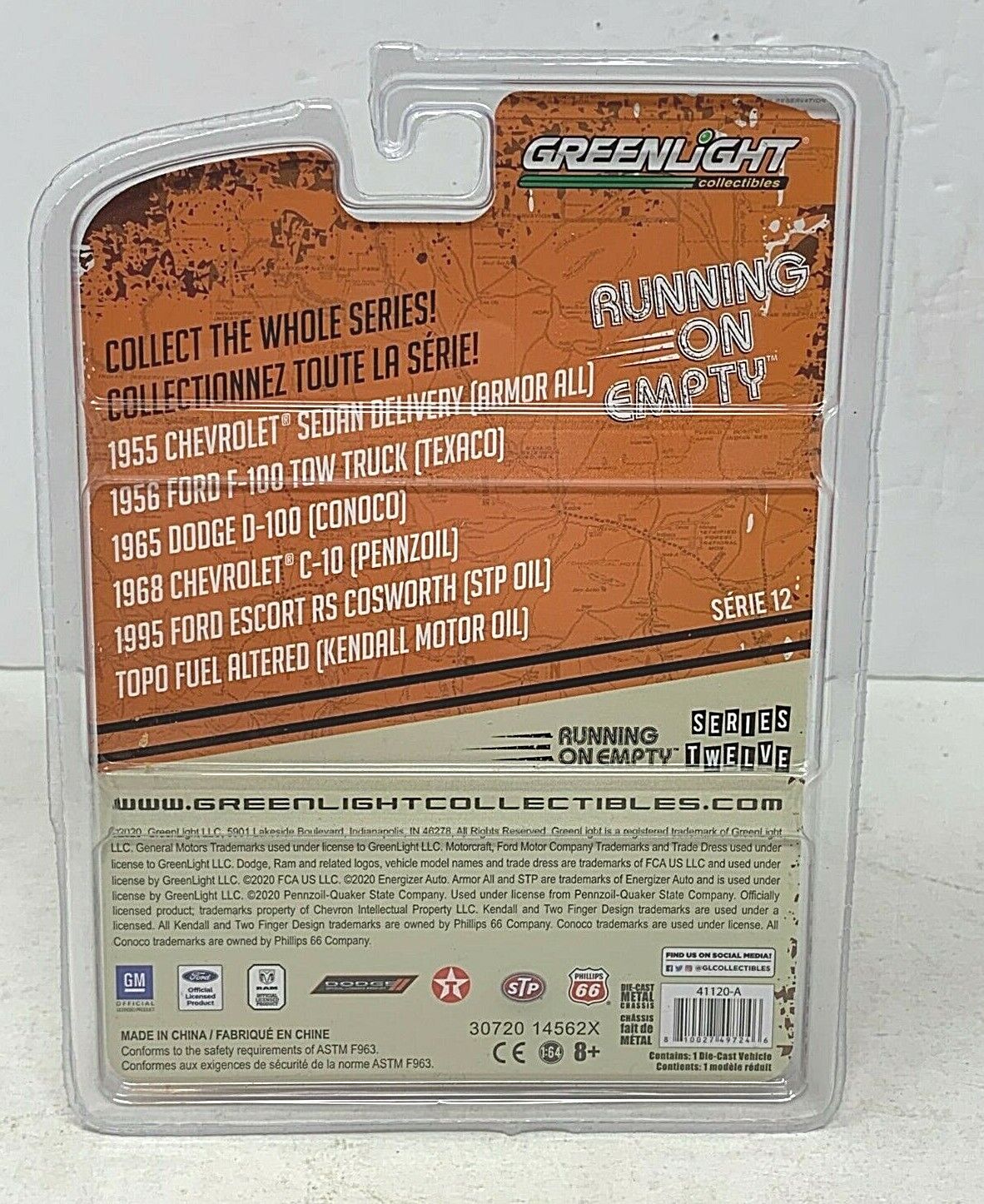 Greenlight 1955 Chevrolet Sedan Delivery Running on Empty Series 12 1:64 Diecast