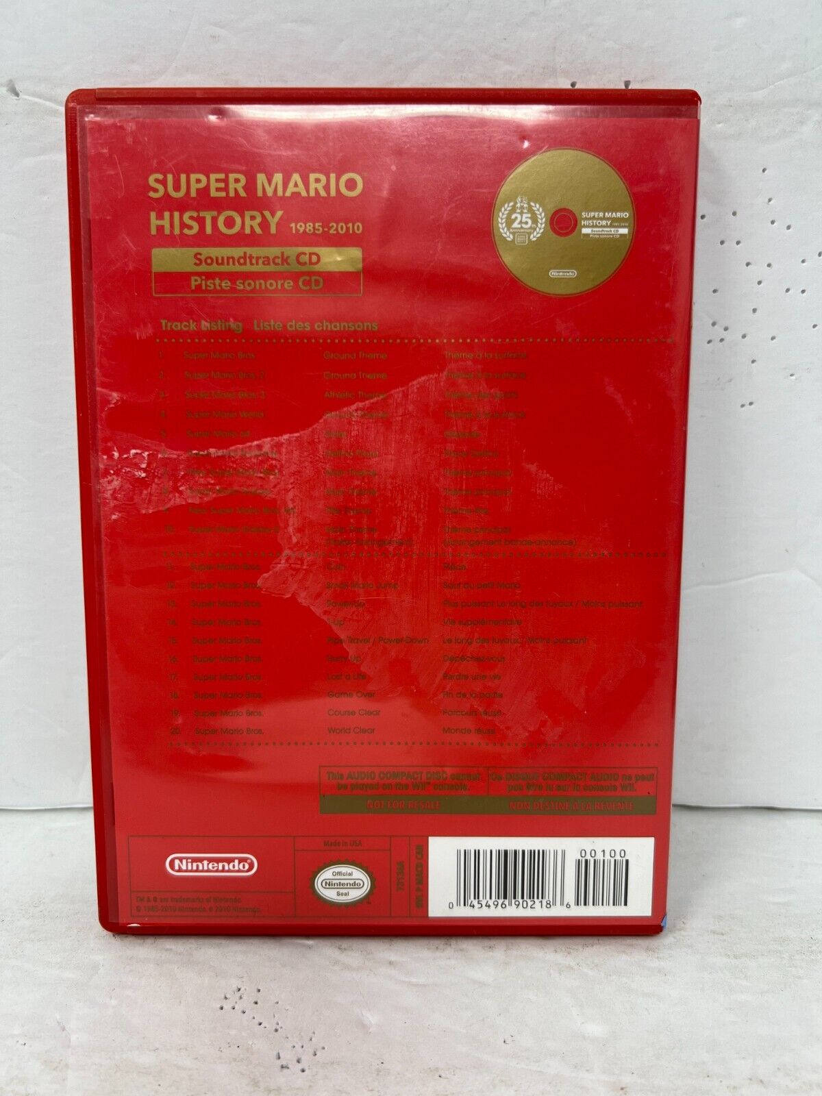Nintendo Super Mario History 25th Anniversary Soundtrack (CD) Good Condition!!!