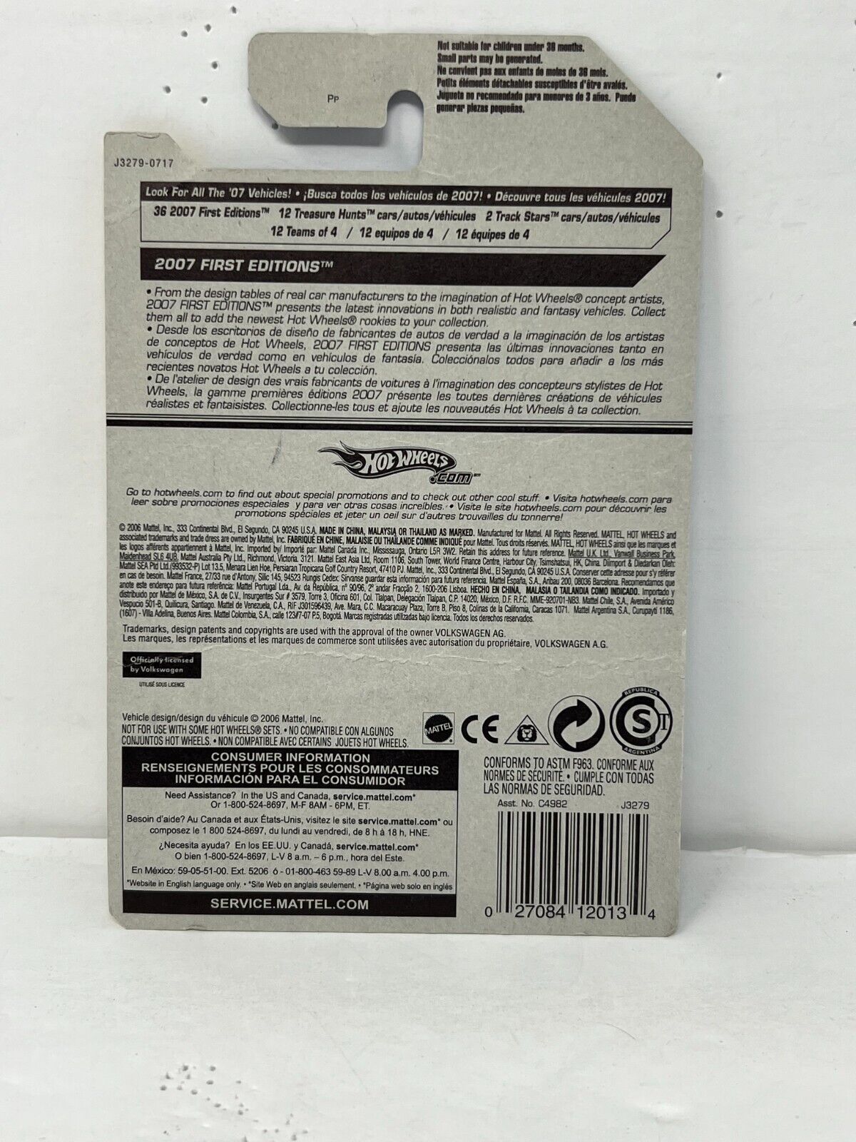 Hot Wheels Volkswagen Karman Ghia European Car 1:64 Diecast