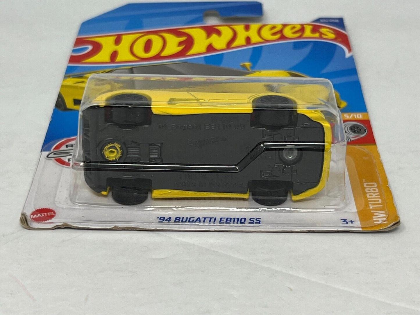 Hot Wheels HW Turbo '94 Bugatti EB110 SS Yellow 1:64 Diecast Version 4