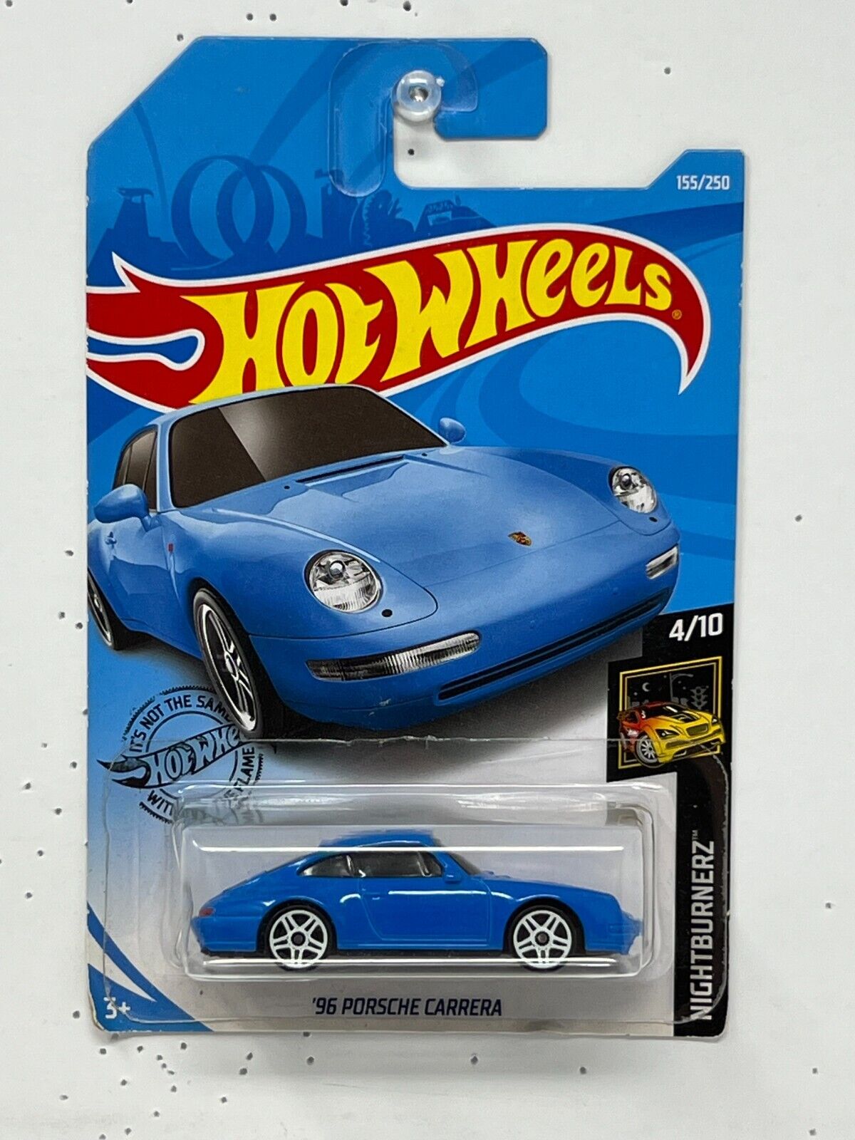 Hot Wheels Nightburnerz 1996 Porsche Carrera European Car 1:64 Diecast Blue