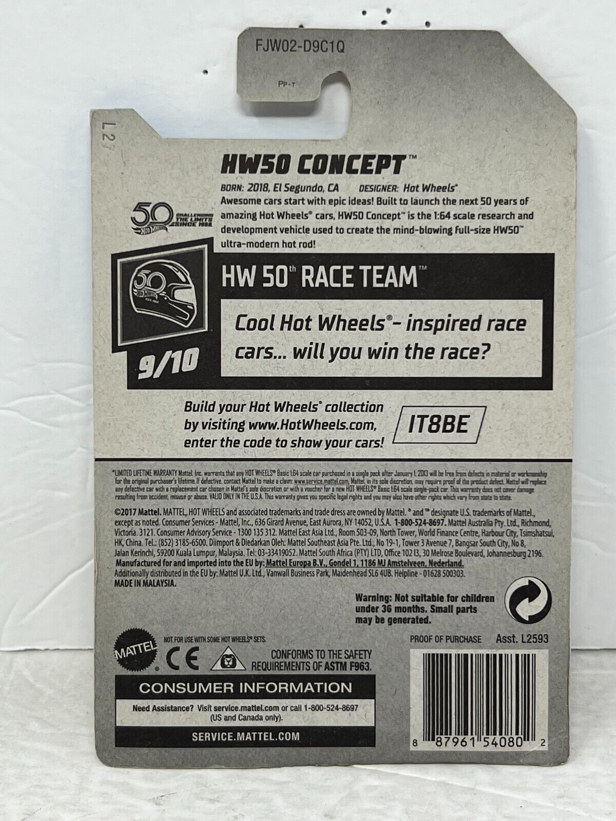 Hot Wheels HW 50 Race Team HW50 Concept Fantasy Cars 1:64 Diecast