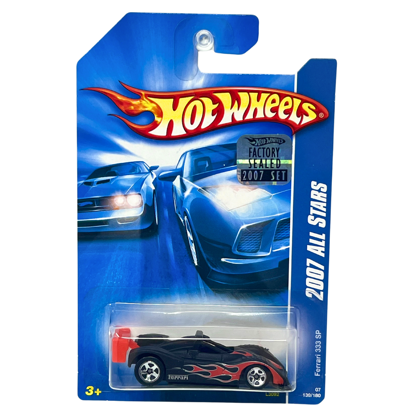 Hot Wheels 2007 All Stars Ferrari 333 SP Black European Car 1:64 Diecast Factory Sealed Set