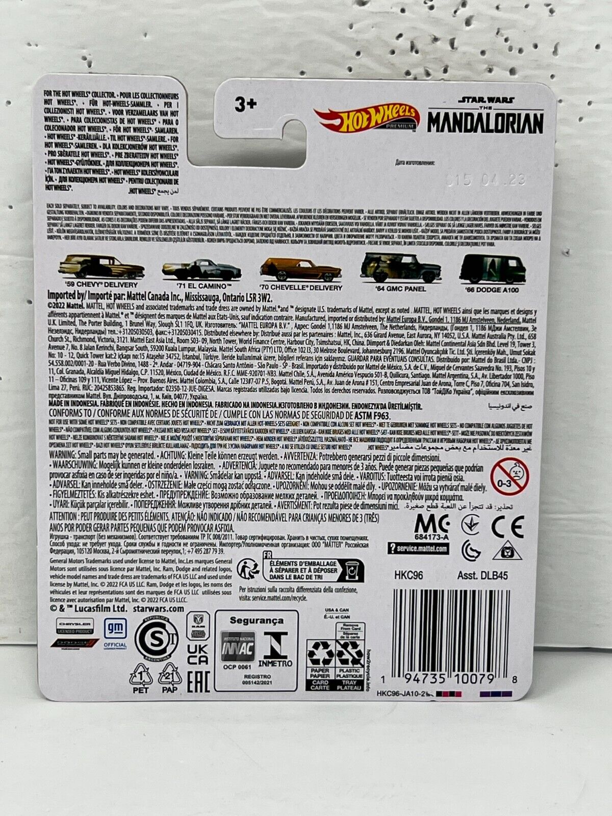 Hot Wheels Premium Star Wars The Mandalorian 1959 Chevy Delivery POP Culture 1:64 Diecast