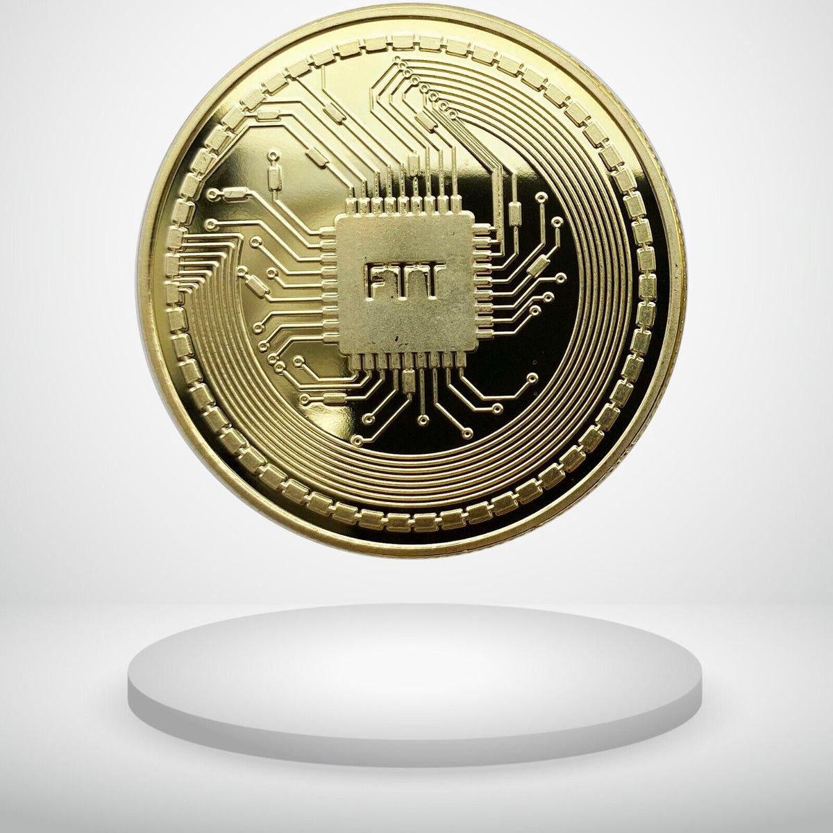 FTX | FTT & Ethereum | ETH (Gold Plated) Physical Crypto Coins Novelty Souvenir