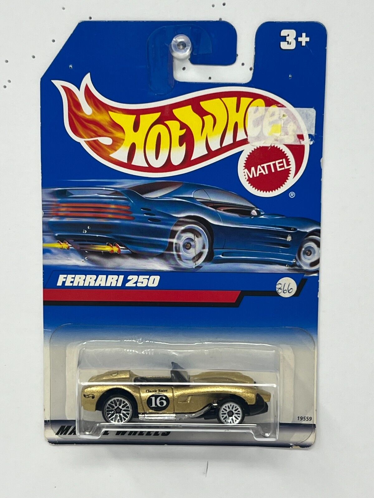 Hot Wheels Ferrari 250 Gold European Car 1:64 Diecast Version 2