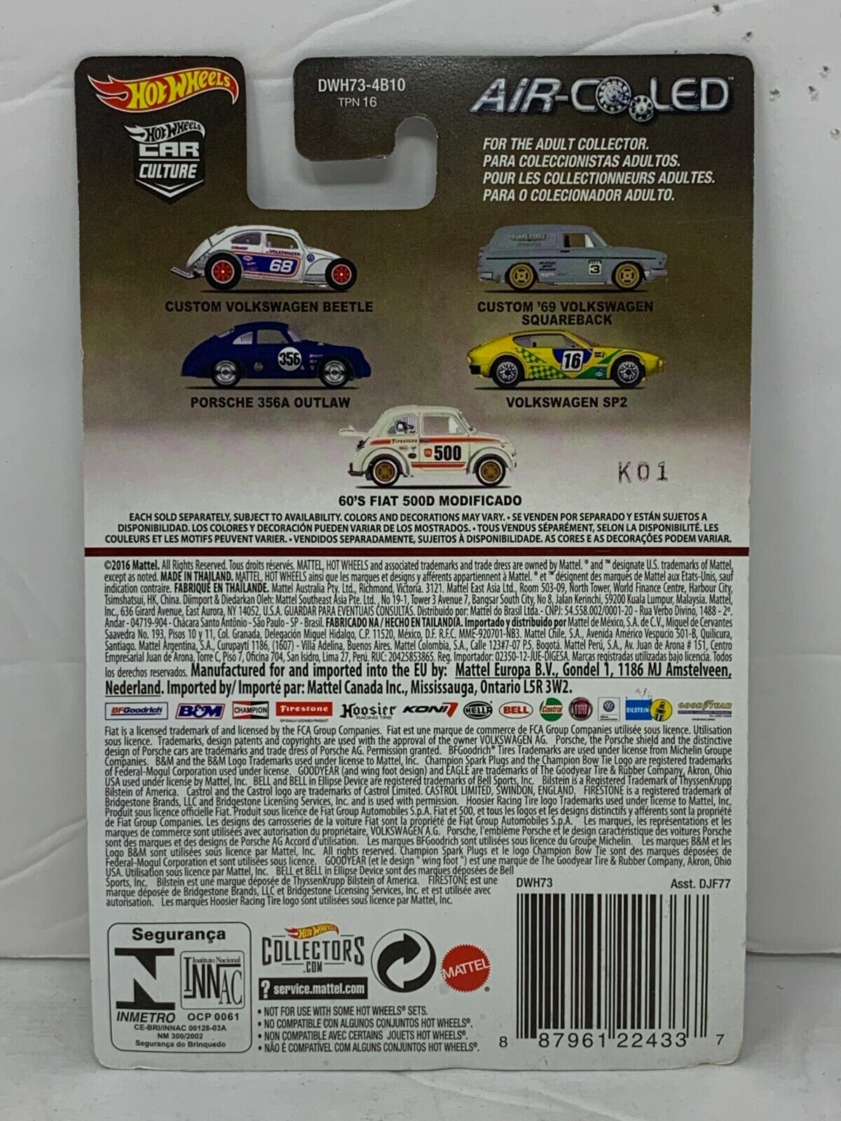 Hot Wheels Air-Cooled Custom Volkswagen Beetle Real Riders European Car 1:64 Diecast