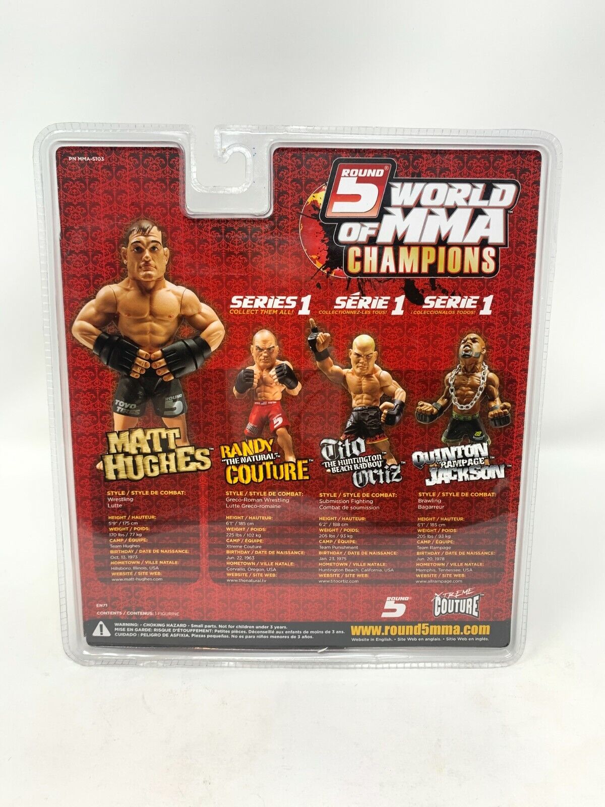 Round 5 UFC Matt Hughes World of MMA (WOMMA) Champions Series 1 Action Figure