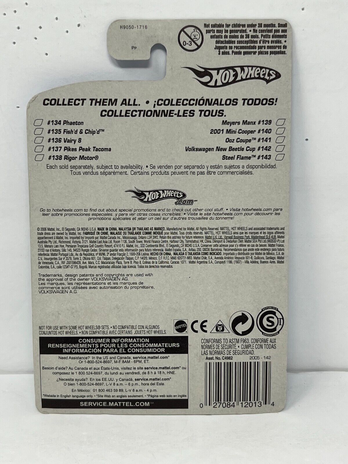 Hot Wheels Volkswagen Baja Bug Faster Than Ever European Car 1:64 Diecast