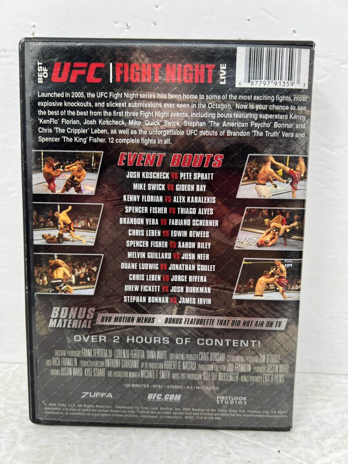 The Best of UFC Fight Night Live (DVD) 12 Full Fights