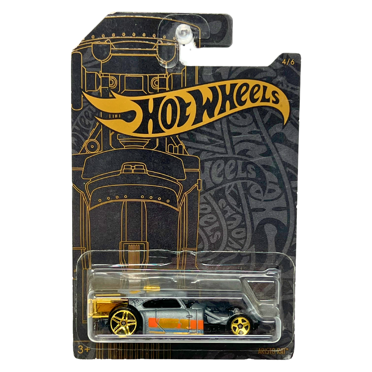 Hot Wheels Black and Gold 50th Anniversary Aristo Rat Fantasy Cars 1:64 Diecast