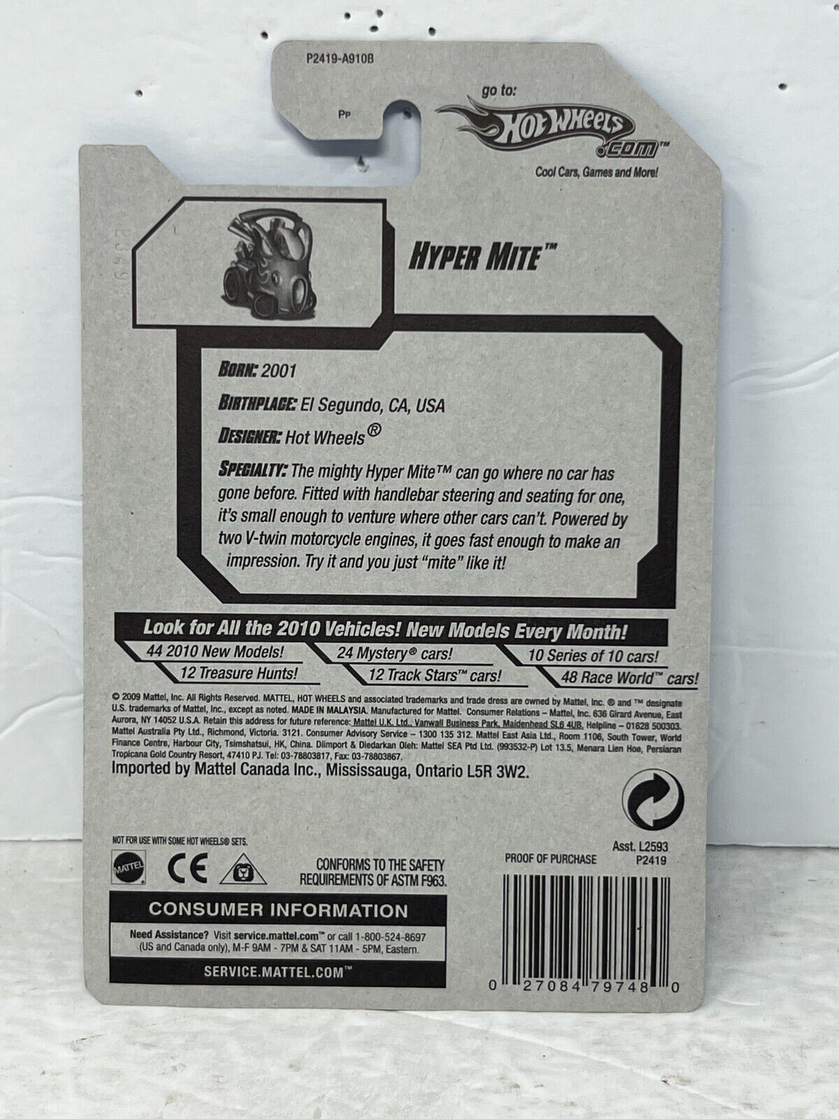 Hot Wheels HW Designs Hyper Mite Fantasy Cars Fantasy Cars 1:64 Diecast Factory Sealed