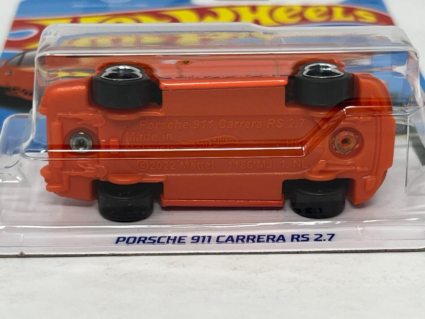 Hot Wheels Retro Racers Porsche 911 Carrera RS 2.7 European Car 1:64 Diecast Orange