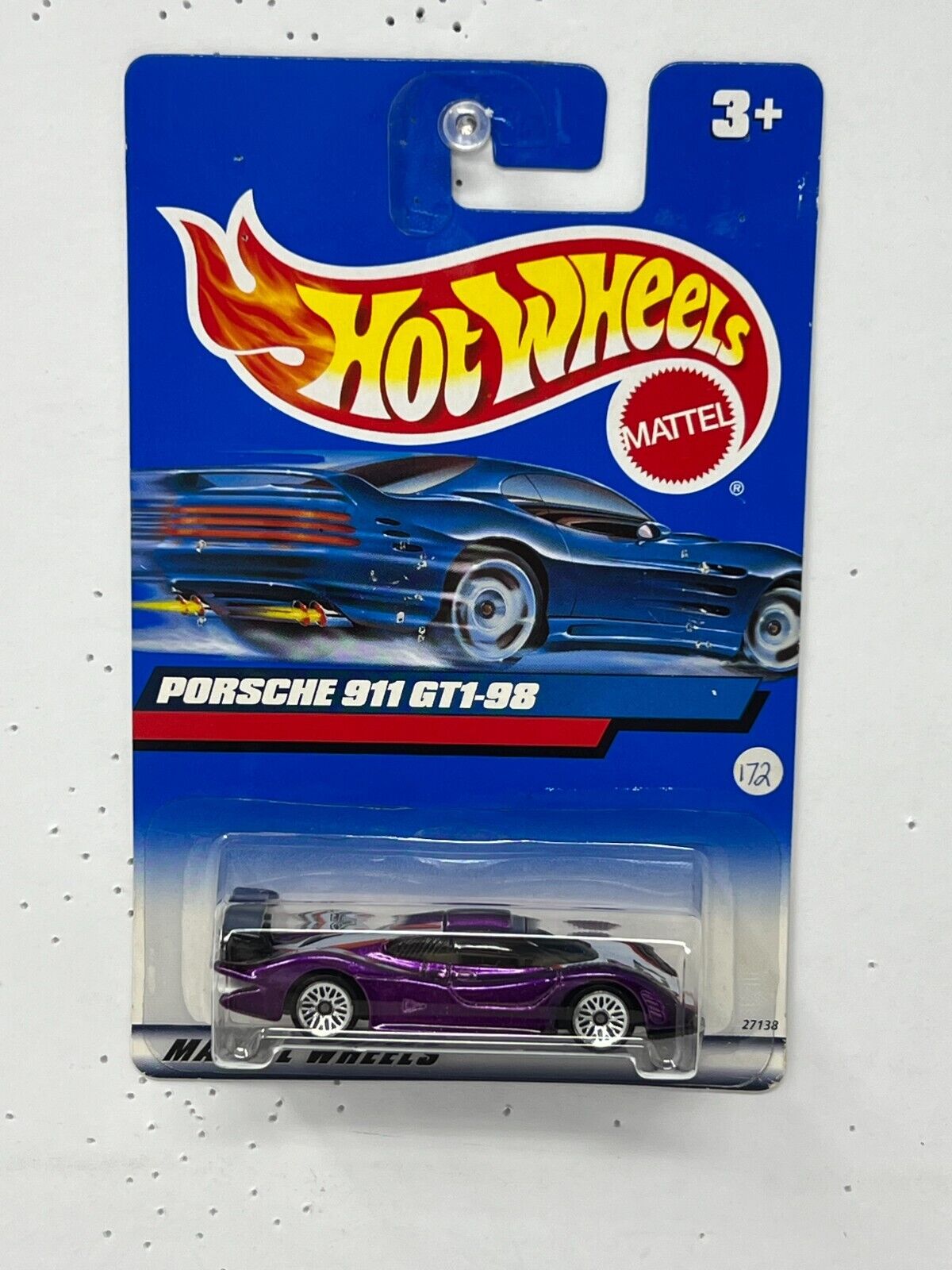 Hot Wheels Porsche 911 GT1-98 Purple European Car 1:64 Diecast