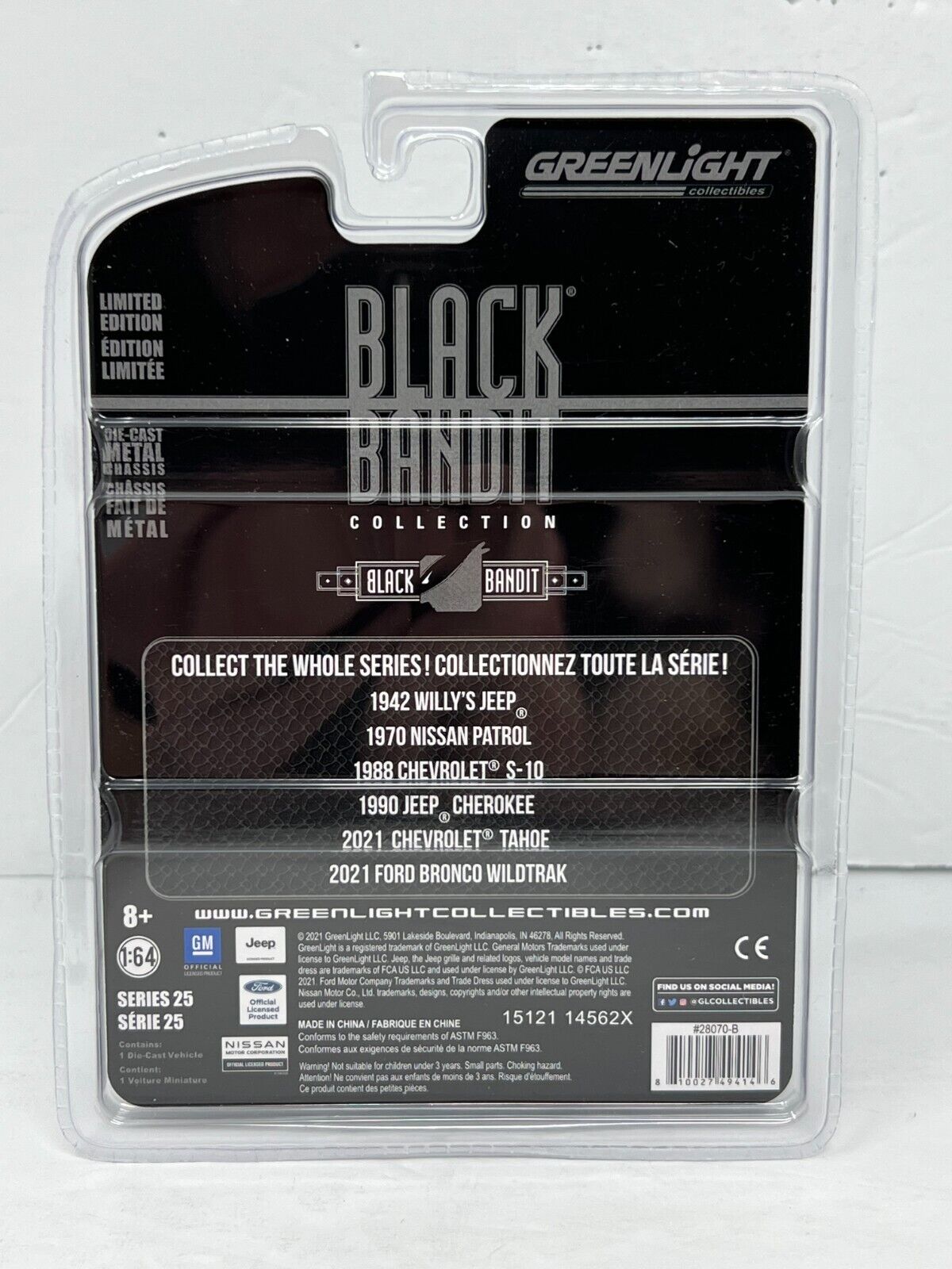 Greenlight Black Bandit 1970 Nissan Patrol 1:64 Diecast