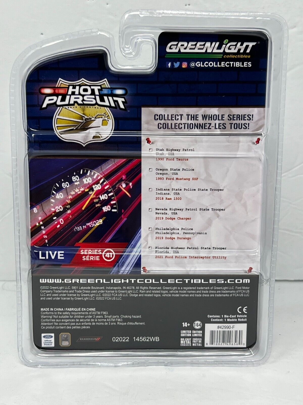 Greenlight Hot Pursuit 2021 Ford Police Interceptor Utility 1:64 Diecast