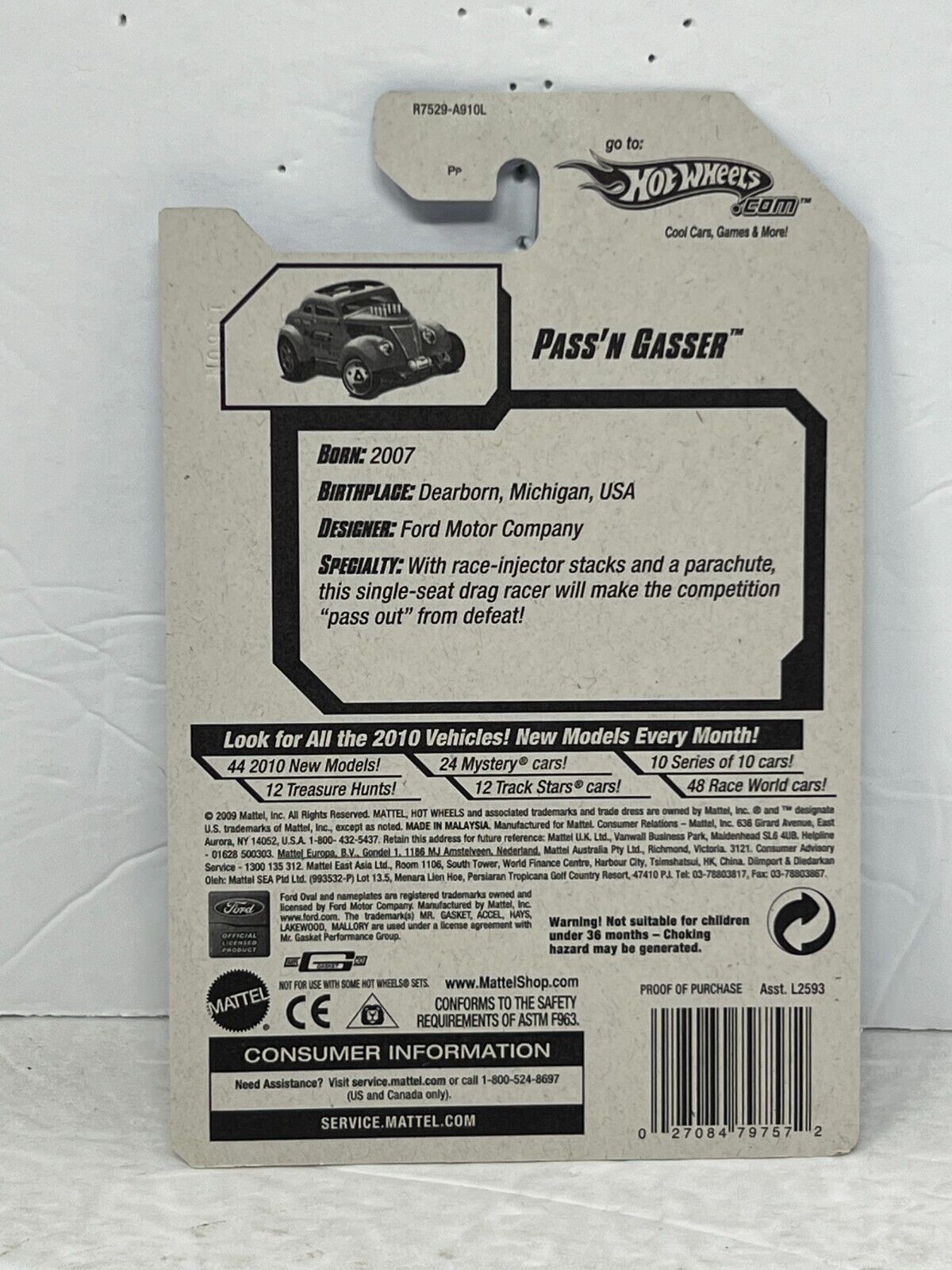 Hot Wheels HW Performance Pass'N Gasser Fantasy Cars 1:64 Diecast Factory Sealed