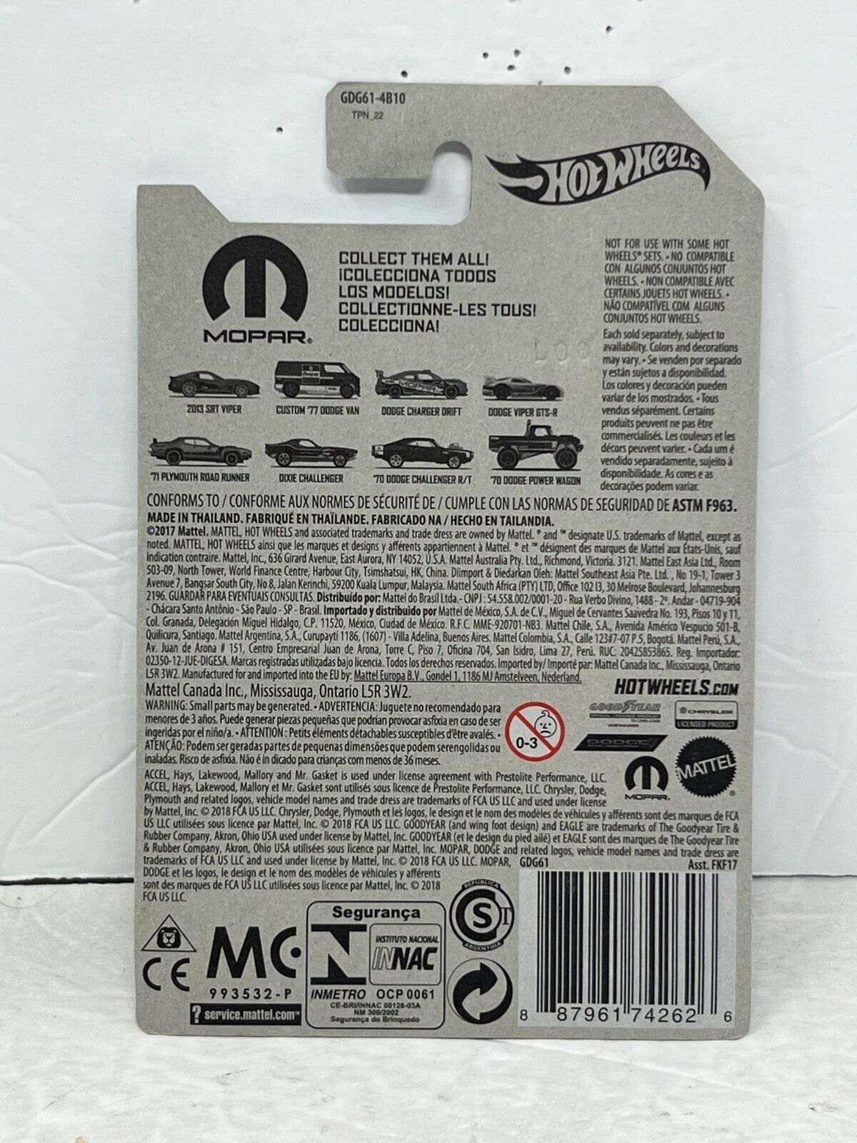 Hot Wheels Mopar 1970 Dodge Power Wagon Truck 1:64 Diecast V2