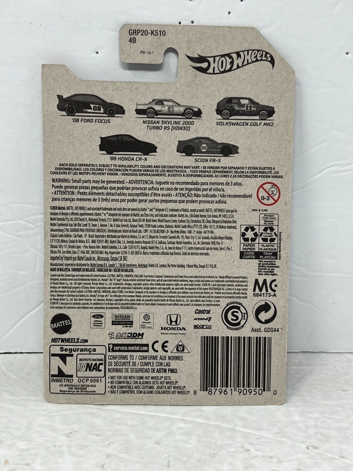 Hot Wheels Street Racers Volkswagen Golf MK2 European Car 1:64 Diecast V3