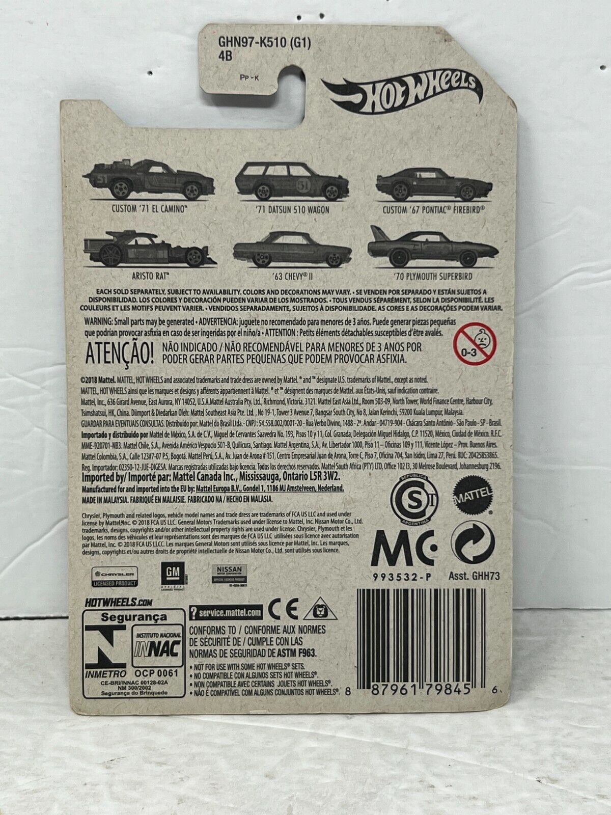 Hot Wheels Black and Gold 50th Anniversary Aristo Rat Fantasy Cars 1:64 Diecast