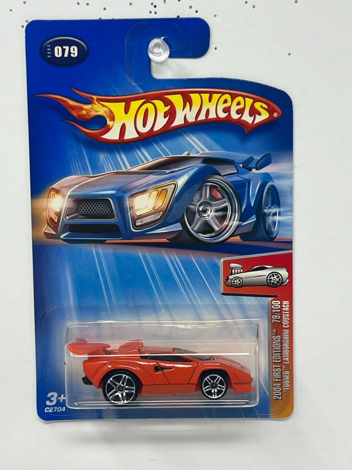 Hot Wheels 2004 First Editions Tooned Lamborghini Countach European Car 1:64 Diecast