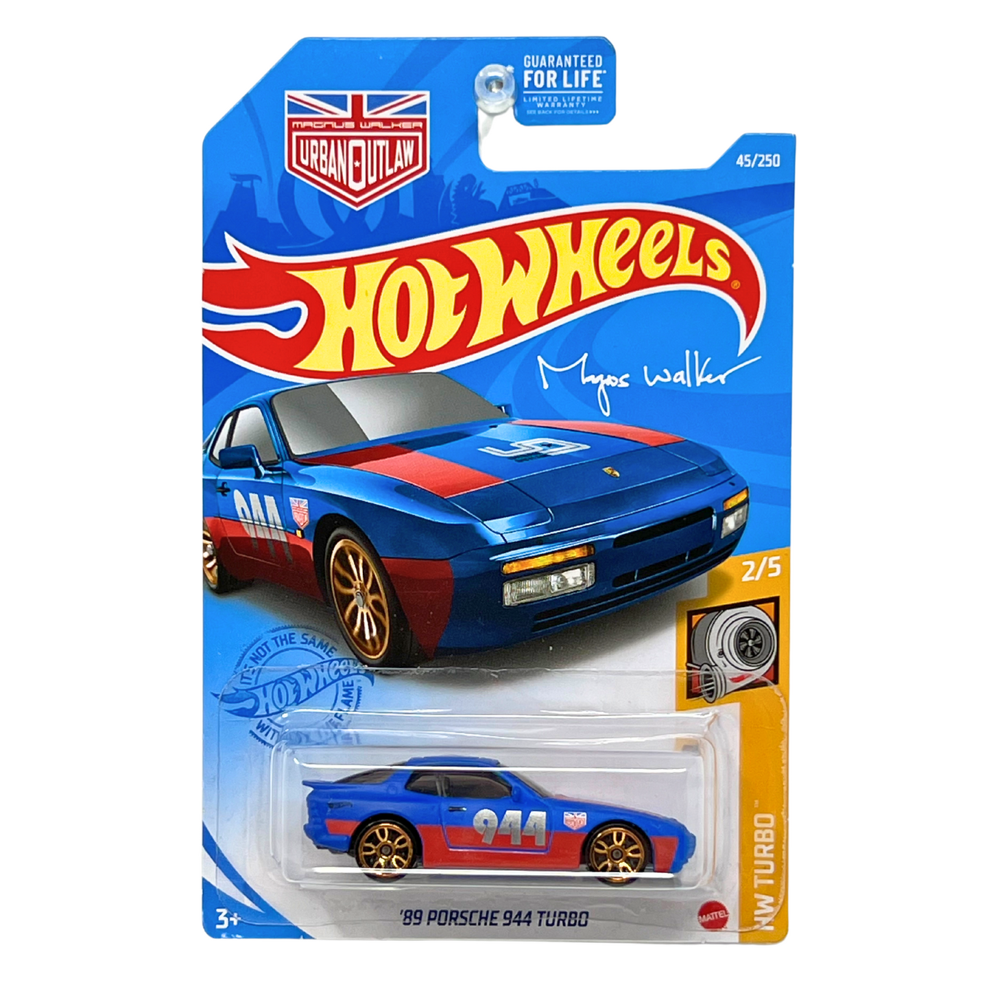 Hot Wheels HW Turbo 1989 Porsche 944 Turbo European Car 1:64 Diecast Blue V3