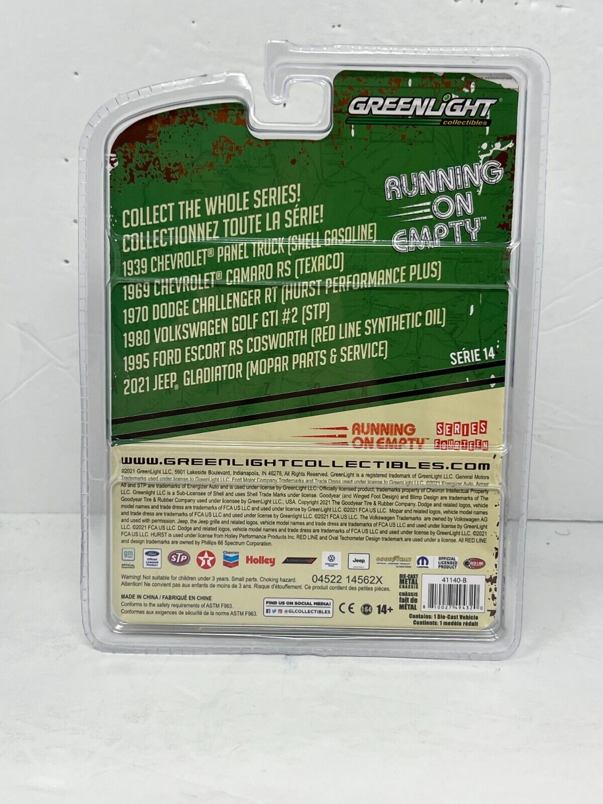 Greenlight Running on Empty 1969 Chevrolet Camaro RS 1:64 Diecast V2