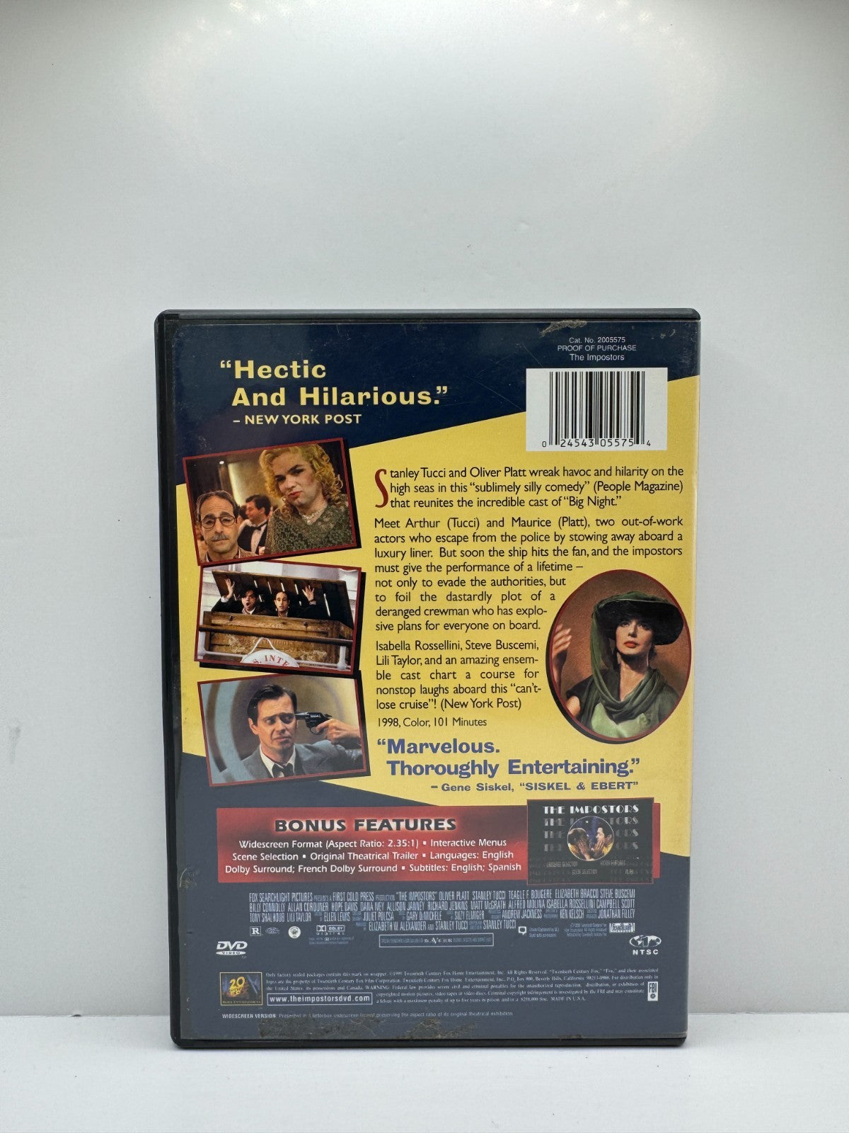 The Impostors (DVD) Stanley Tucci Comedy