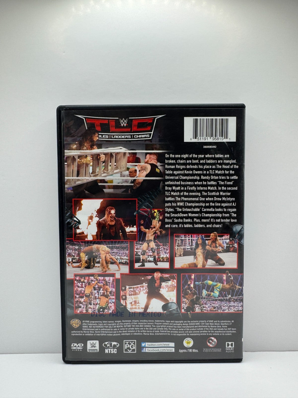 WWE: TLC Tables Ladders and Chairs 2020 (DVD) WWE Wrestling