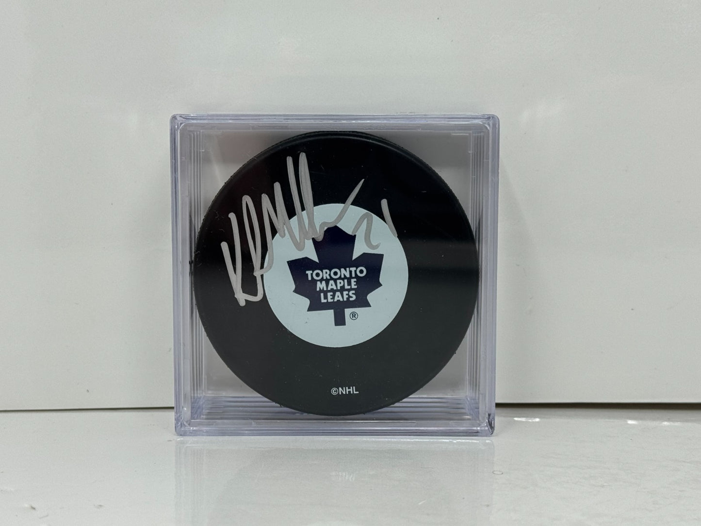 Kirk Muller Toronto Maple Leafs Signed NHL Autograph Puck Silver Auto