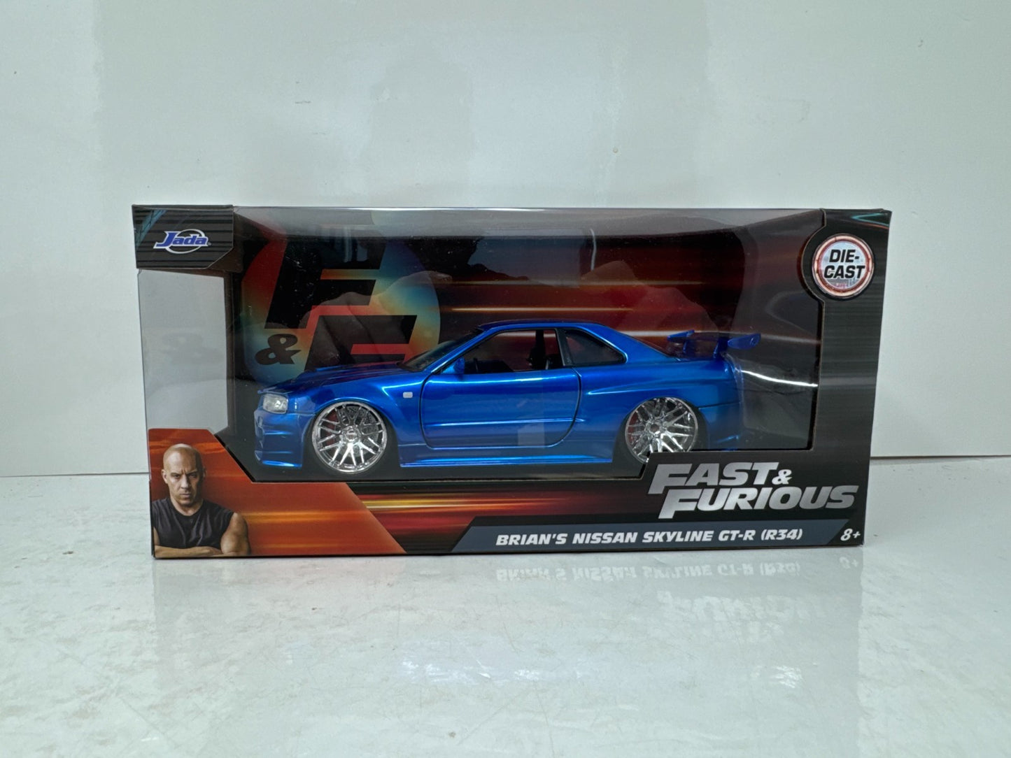 Jada Fast & Furious Brian's Nissan Skyline GT-R (R34) 1:24 Diecast Blue