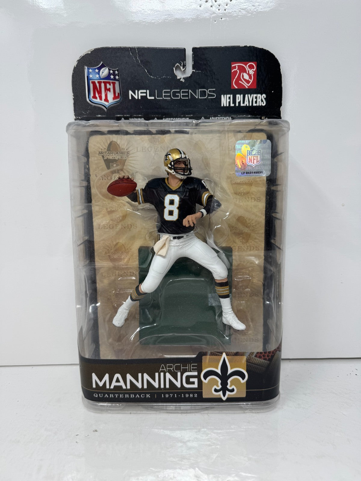 McFarlane NFL Legends Archie Manning New Orleans Saints Figure
