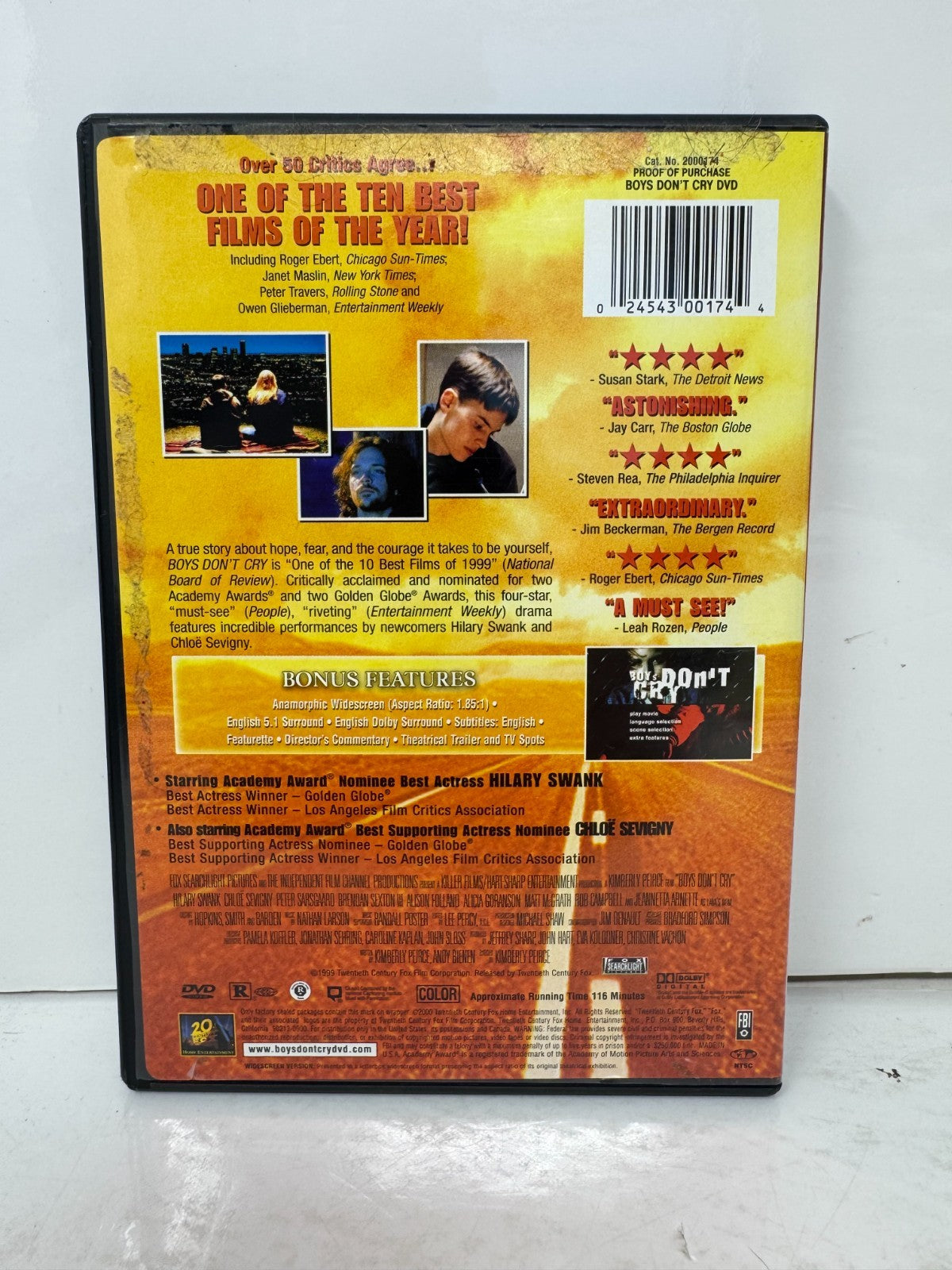 Boys Don't Cry (DVD) Biography Good Condition!!!