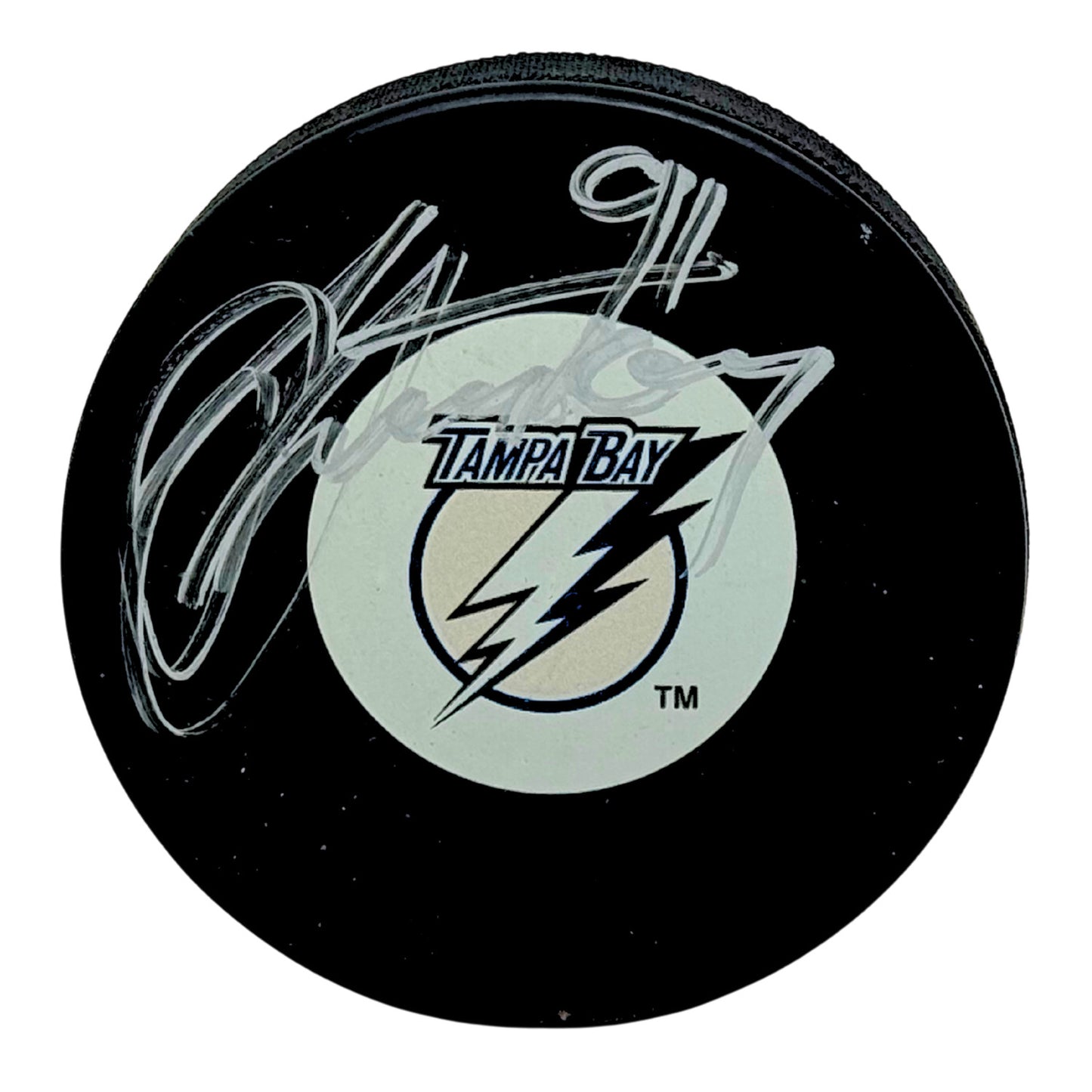 Steven Stamkos Tampa Bay Lightning Signed NHL Autograph Puck Silver Auto