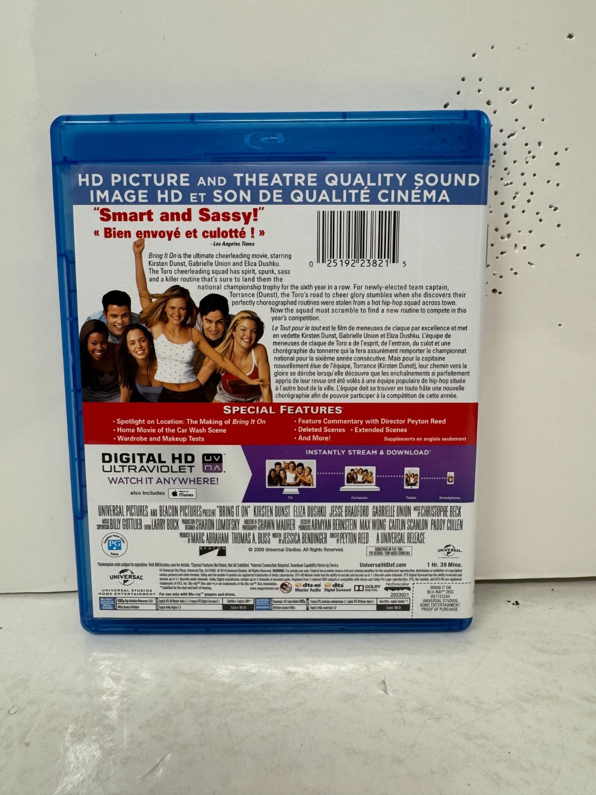 Bring It On (Blu-ray) Kirsten Dunst Comedy Good Condition!!!