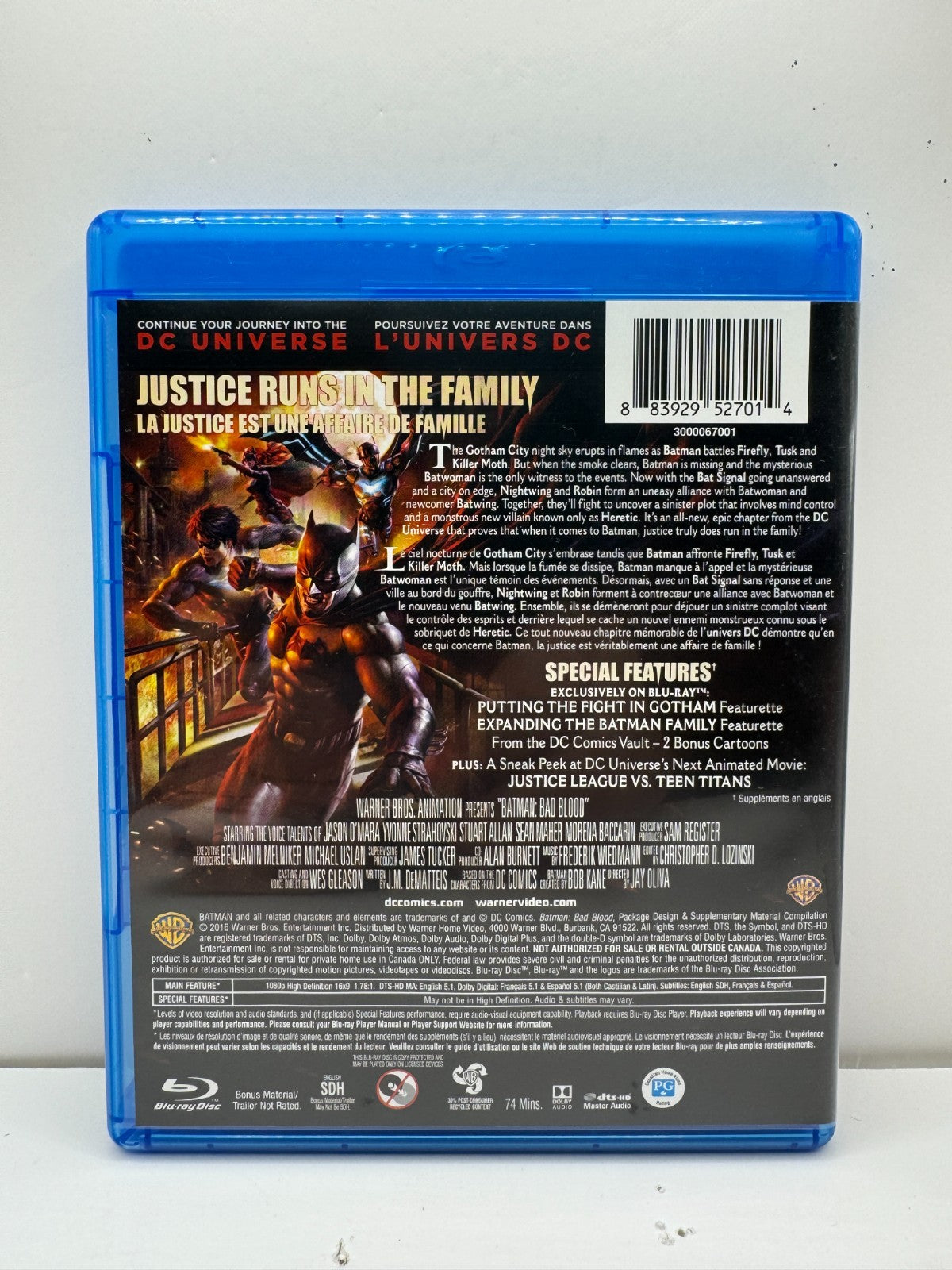 Batman: Bad Blood (Blu-ray) Jason O'Mara DC Good Condition!!!