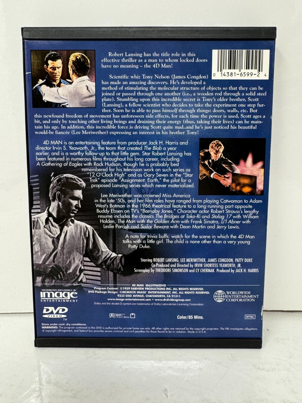 4D Man (DVD) Sci-Fi Good Condition!!!