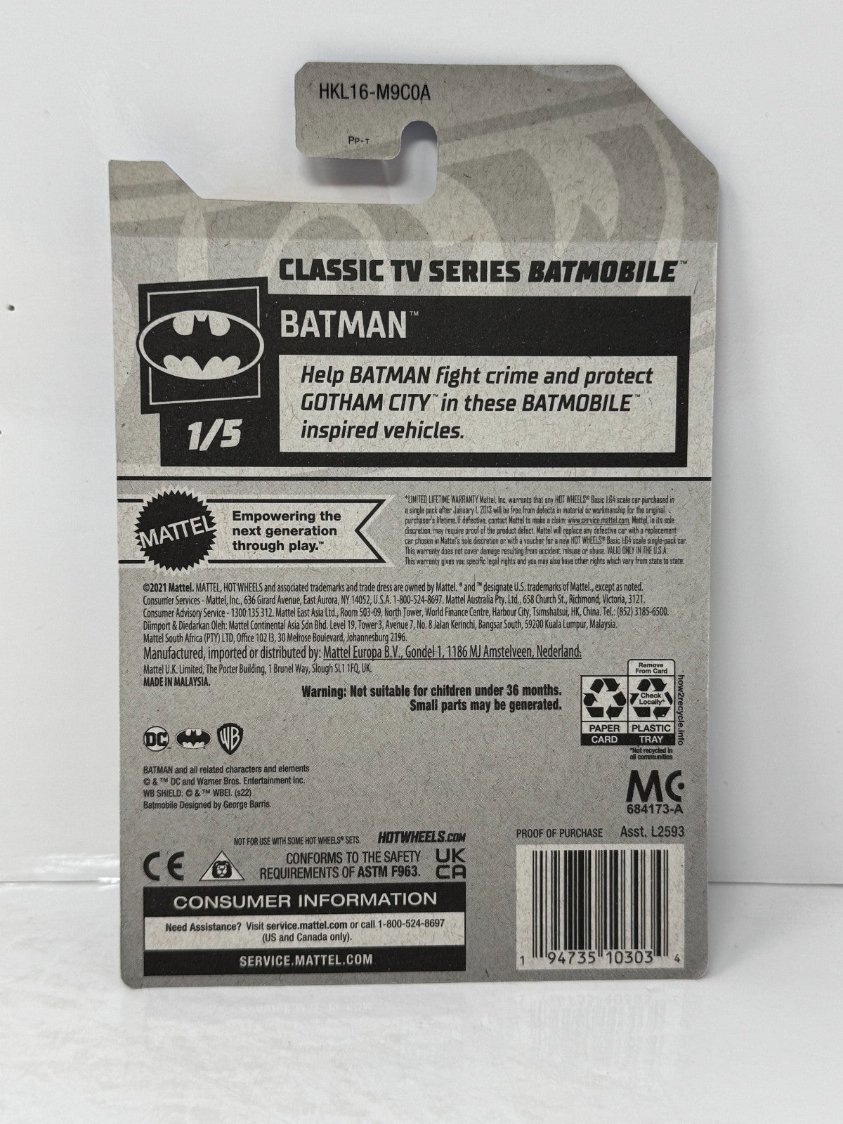 Hot Wheels Super Treasure Hunt Classic TV Series Batmobile 1:64 Diecast
