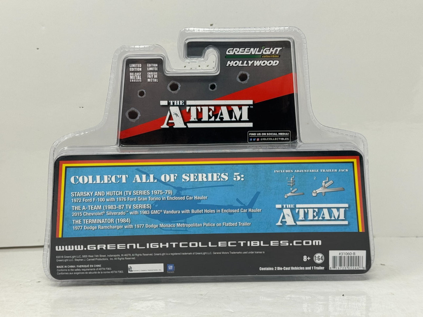 Greenlight Hollywood The A-Team GMC Vandura CHASE 1:64 Diecast with Wheel Error