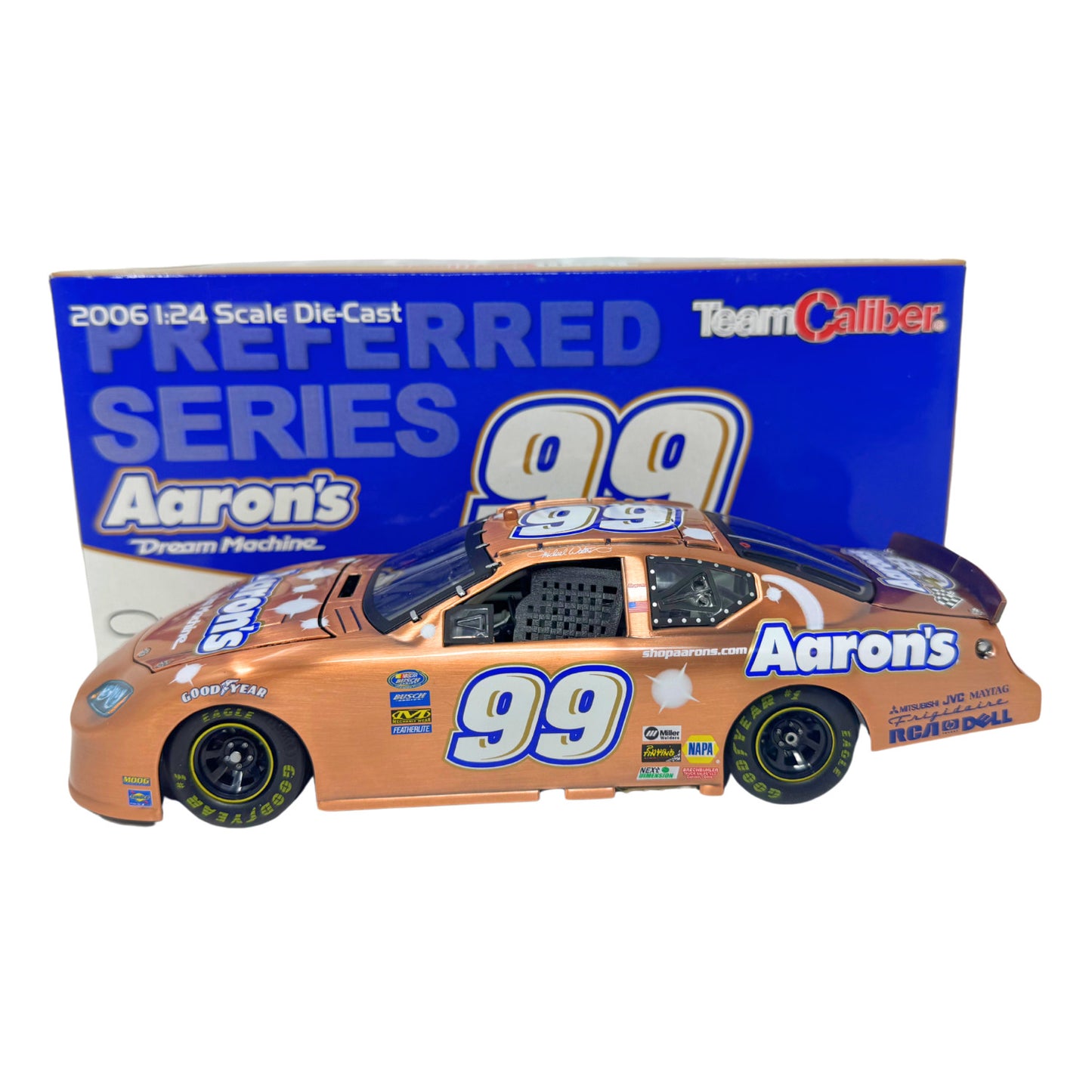 Team Caliber Preferred Nascar #99 Michael Waltrip Aaron's Copper 2006 1:24 Diecast