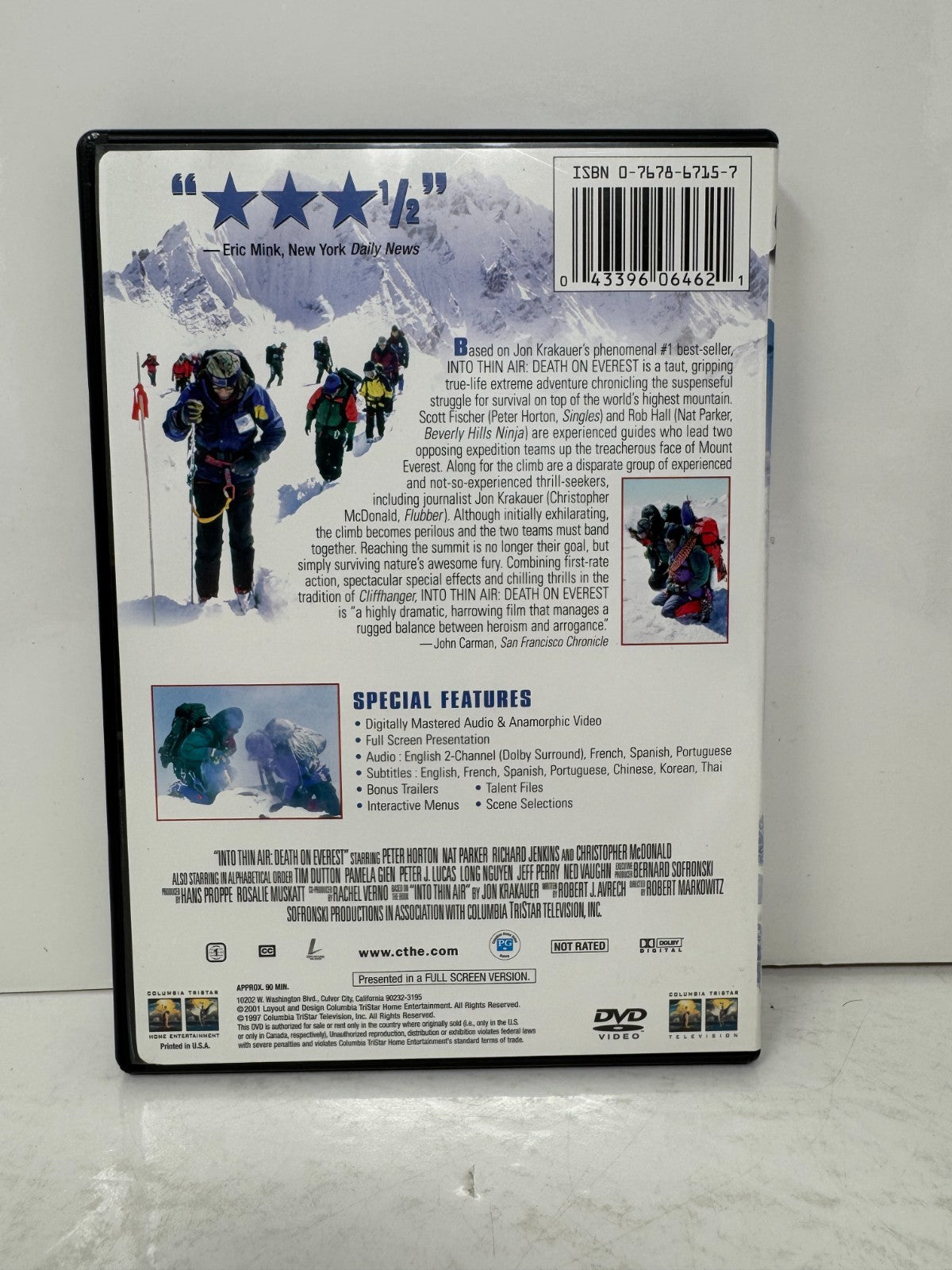 Into Thin Air: Death on Everest (DVD) Adventure Good Condition!!!