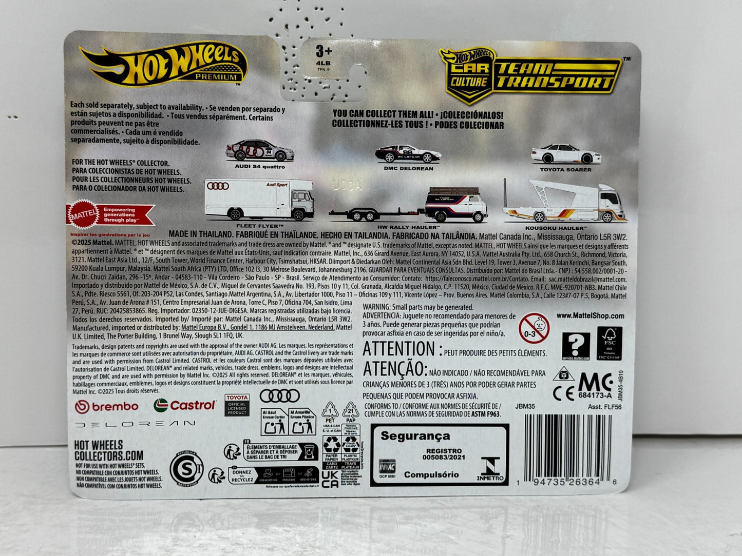 Hot Wheels Team Transport #78 DMC Delorean & HW Rally Hauler 1:64 Diecast
