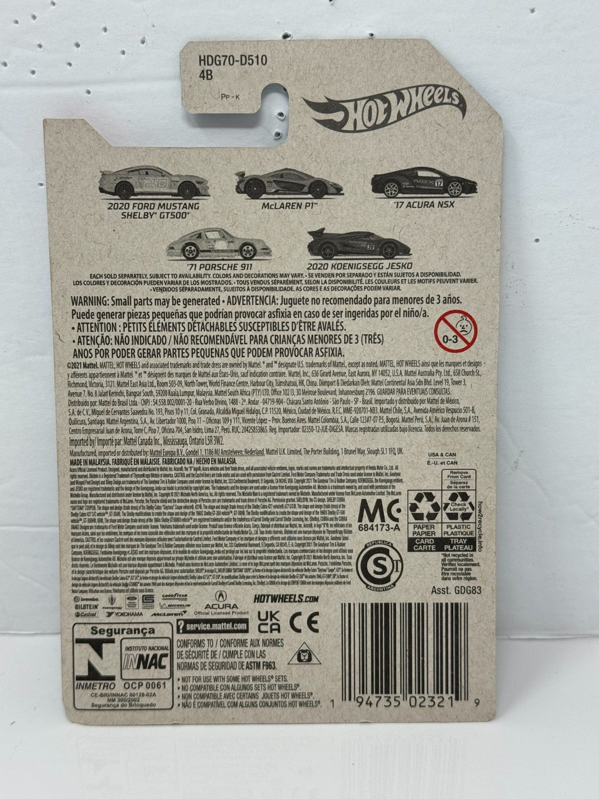 Hot Wheels Racing Circuit Series McLaren P1 1:64 Diecast