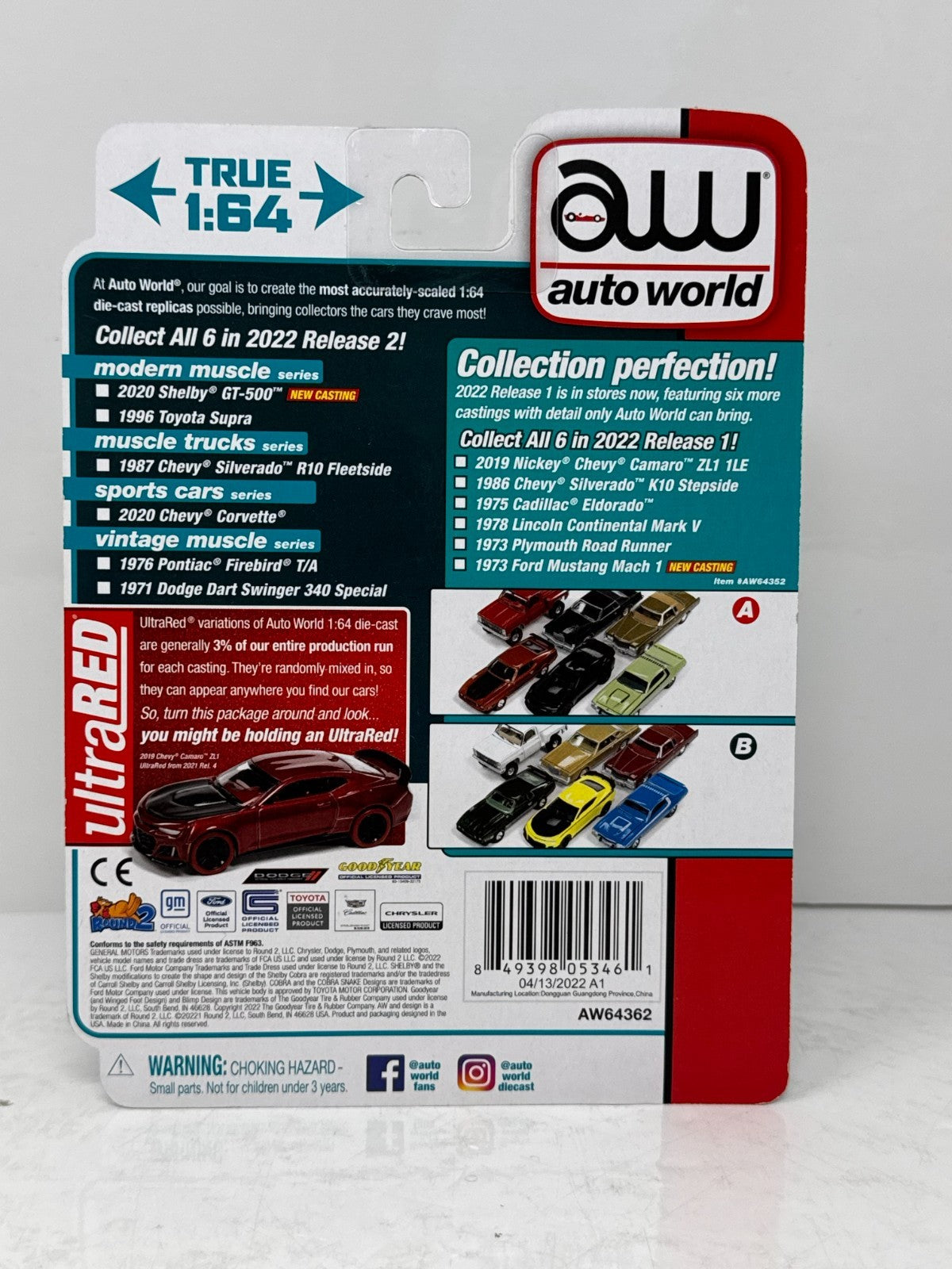 Auto World Muscle Trucks 1987 Chevy Silverado R10 Fleetside 1:64 Diecast